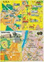 32 db MODERN magyar térképes képeslap / 32 modern Hungarian map postcards