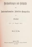 Kongreß-Protokolle der Zweiten Internationale. Band I-II. [A Második (Szocialista) Internacionálé ko...