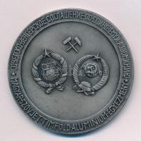 1972. "10 éves évforduló / Magyar-szovjet timföld-alumínium egyezmény" Al emlékérem (60mm)...