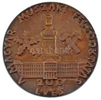 Renner Kálmán (1927-1994) DN "A Magyar Műszaki Felsőoktatás 200 éves" egyoldalas, öntött bronz plakett (84mm) T:AU