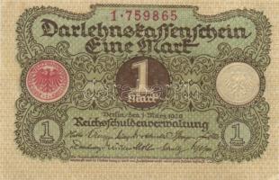 Német Birodalom / Weimari Köztársaság 1920. 1M (3x) T:I