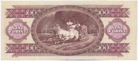 1993. 100Ft "B 223 049986" eltolódott nyomat, az előlapon látványos nyomdahibákkal T:F Ada...