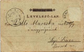 Budapest, Mátyás templom és Bazilika. Art Nouveau floral, litho (Rb)