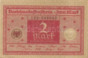 Német Birodalom / Weimari Köztársaság 1920. 2M (4x) piros nyomatos variáns T:I,I-