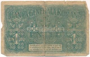 Románia / Német megszállás 1917. 1L "D 19875467" részben kiolvasható felülbélyegzéssel T:V...