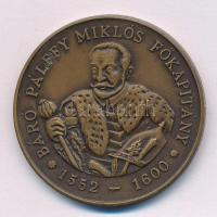 Bognár György (1944-) 1986. &quot;Báró Pálffy Miklós főkapitány 1552-1600 / A MÉE Nógrád megyei szervezete&quot; bronz emlékérem (42,5mm) T:UNC Adamo ST7