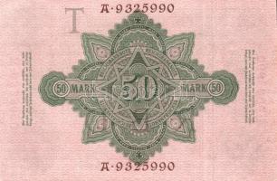 Német Birodalom / Császárság 1910. 50M (2x) egymás utáni sorszámokkal T:I-