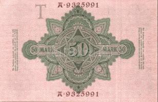 Német Birodalom / Császárság 1910. 50M (2x) egymás utáni sorszámokkal T:I-