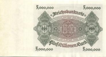Német Birodalom / Weimari Köztársaság 1923. 5.000.000M (3x) egymás utáni sorszámokkal T:I-