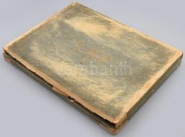 Süteményes villa és kés készlet, Ezüstözött alpakka, historizáló stílus, jelzett 20,24 cm Sérült dís...