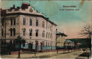 1910 Besztercebánya, Banská Bystrica; M. k. kereskedelmi iskola. Ivánszky Elek utóda / trade school (fa)