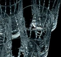 6 db vizes pohár .hibátlan 12 cm