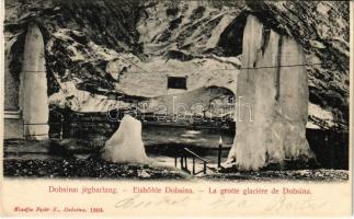 1905 Dobsina, Dobschau; jégbarlang belső. Fejér E. kiadása / ice cave interior (Rb)