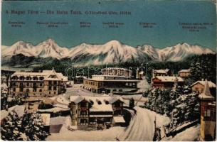 Ótátrafüred, Altschmecks, Stary Smokovec (Magas-Tátra, Vysoké Tatry); Kertész Tódor üzlete és kávéház télen / shop and cafe in winter (EK)