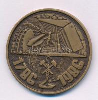 1986. "200 éves a borsodi szénbányászat / 1786-1986" kétoldalas bronz emlékérem (42,5mm) T...