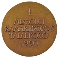 Asszonyi Tamás (1942- ) 1990. "I. Miskolci Kamarakórus Találkozó" kétoldalas bronz emlékér...
