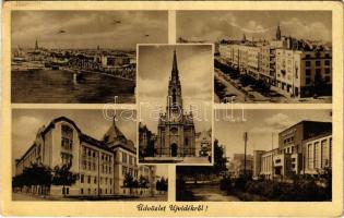 1941 Újvidék, Novi Sad; mozaiklap. Zima Károly és Társa kiadása / multi-view postcard (EB)