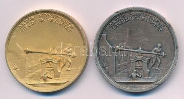 1949. "Nehézipari Műszaki Egyetem - Gépészmérnöki kar 1735-1949" ezüstözött bronz és arany...