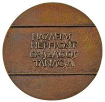 ~1970. "Kiváló társadalmi munkáért / Hazafias Népfront Országos Tanácsa" kétoldalas, öntöt...