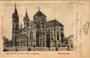 1902 Temesvár, Timisoara; Gyárvárosi új római katolikus templom. Káldor Zs. és Társa kiadása / new catholic church