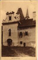 1918 Késmárk, Kezmarok; Thököly vár kápolna. Wiesner J. F. kiadása / Schloßkapelle / castle chapel + &quot;PODOLIN - POPRÁD 155&quot; vasúti mozgóposta bélyegző (EM)