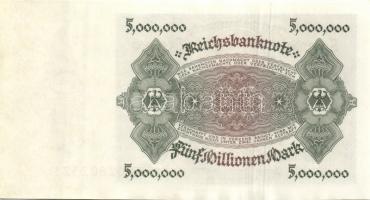 Német Birodalom / Weimari Köztársaság 1923. 5.000.000M (2x) egymás utáni sorszámokkal T:I-