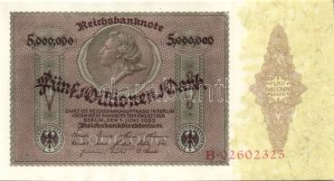 Német Birodalom / Weimari Köztársaság 1923. 5.000.000M T:I-