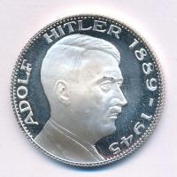 Németország ~1990. "Adolf Hitler 1889-1945 / Ein Volk ein Reich ein Führer (Egy nemzet egy birodalom egy vezető)" ezüstözött fém emlékérem (35mm) T:PP ujjlenyomat, kis patina Germany ~1990. "Adolf Hitler 1889-1945 / Ein Volk ein Reich ein Führer" silver plated metal commemorative medallion (35mm) C:PP fingerprints, small patina