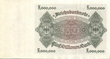 Német Birodalom / Weimari Köztársaság 1923. 5.000.000M T:I-