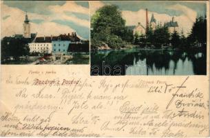 1901 Pacov, Patzau; Zámek, parku / castle and park (EK)