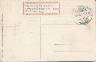 1914 Kecskemét, Kossuth szobor. Vasúti levelezőlapárusítás (EK)