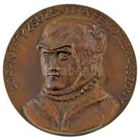 Nagy István János (1938- ) DN "Lórántffy Zsuzsanna Fejedelemasszony / A fejedelemasszony hozománya - Sárospatak" kétoldalas, öntött bronz plakett (98mm) T:AU