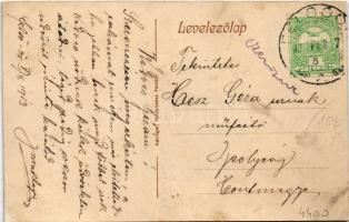 1913 Felsőőr, Oberwart; Reisz Frigyes könyvnyomdája és papírkreskedés üzlete / Buchdruckerei und Pap...