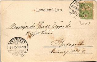 1905 Budapest I. Tabán, Döbrentei tér, Steinfeldi sörház, Tabáni bor és sörcsarnok, Keller Ignác és ...