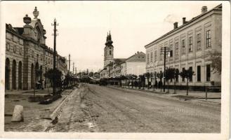 1941 Szenttamás, Bácsszenttamás, Srbobran; Fő utca, templom / main street, church