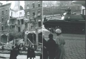 1956 október-november, Budapesten készült felvételek, 4 db modern nagyítás, jelzés nélkül, 15x21 cm ...