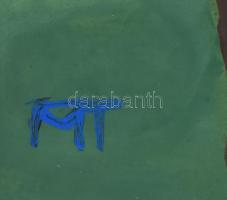 MT jelzéssel: Két alak. Olaj, farost. 50x40 cm