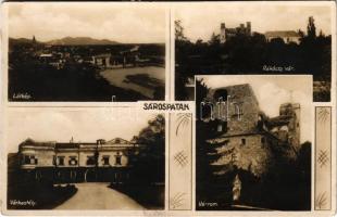 1930 Sárospatak, látkép, várkastély, Rákóczi vár, várrom (fl)