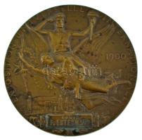 Franciaország 1900. "Francia Köztársaság / Párizsi Világkiállítás 1900" kétoldalas bronz e...