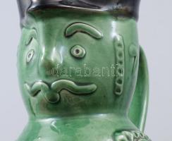 Miska kancsó. Mázas kerámia, jelzés nélkül, hibátlan m: 28 cm,