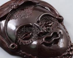 Afrikai kerámia fali dísz. Mázas keráma, jelzés nélkül, hibátlan 25 cm