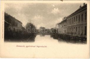 Temesvár, Timisoara; Gyárvárosi Béga részlet. Polatsek kiadása / Fabric, riverbank (EK)