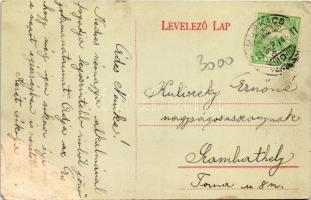 1913 Munkács, Mukacheve, Mukacevo; Városi színház, Iczkovics József üzlete, órás és éskzerész / thea...