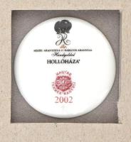 Hollóházi Szász Endre festményével díszített porcelán kép, 14x18 cm. Matricás, jelzett, keretben 41x...