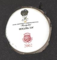 Hollóházi Szász Endre festményével díszített porcelán kép, 14x18 cm. Matricás, jelzett, keretben 41x...