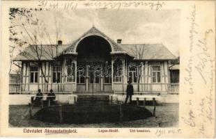 1911 Aknaszlatina, Slatinské Doly, Szolotvino, Solotvyno (Máramaros); Lajos-fürdő, Úri kaszinó. Kaufmann Ábrahám és fiai kiadása / spa casino