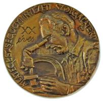 Tóth Sándor (1933-) DN &quot;Állategészségügyi Intézet Szolgálatáért - XX éves&quot; egyoldalas, öntött bronz emlékérem (102mm) T:UNC