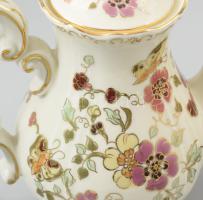 Zsolnay pillangó mintás mokkás készlet. Hat személyes. Kézzel festett, jelzett, hibátlan