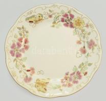 Zsolnay pillangó mintás süteményes készlet. Hat személyes. Kézzel festett, jelzett, hibátlan