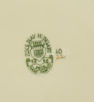 Zsolnay pillangó mintás süteményes készlet. Hat személyes. Kézzel festett, jelzett, hibátlan